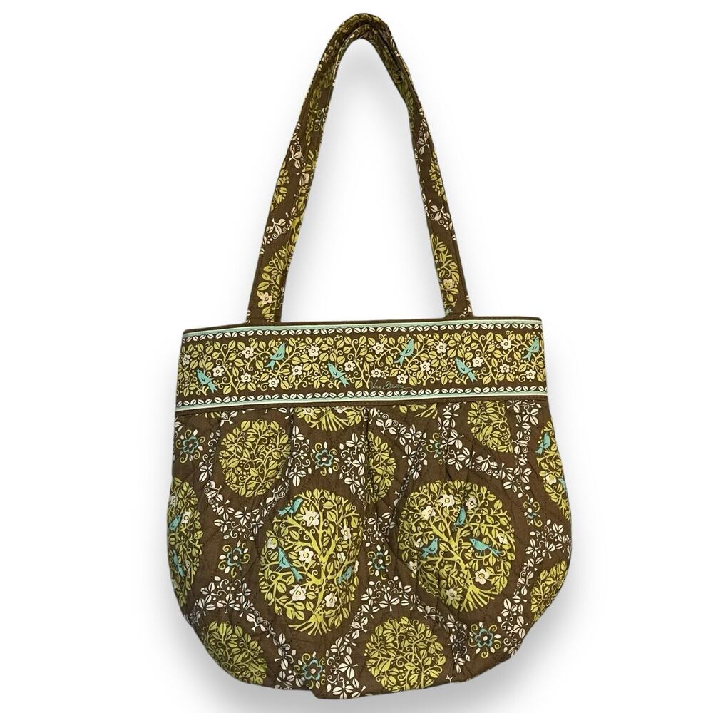 Vera Bradley Bluebird Sitting In A Tree Tote Bag Purse Womens Quilted Multicolor